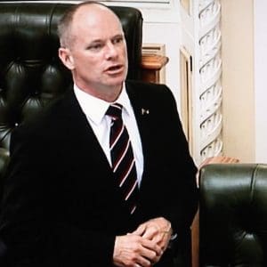Queensland Premier Campbell Newman speaking in parliament โ ABC TV